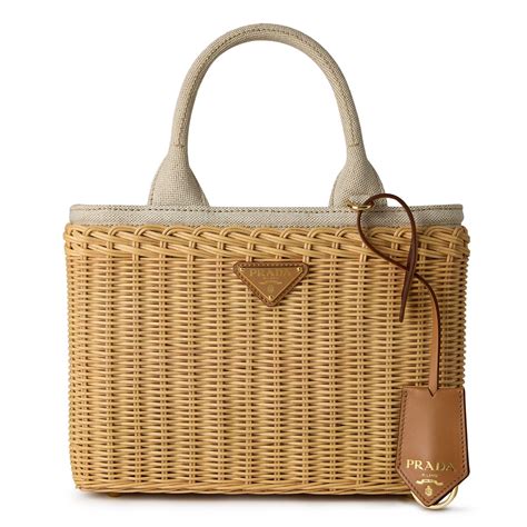 prada tote beach|prada wicker tote bag.